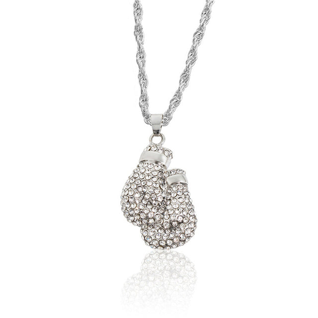 Rope Chain with Boxing Gloves Pendant