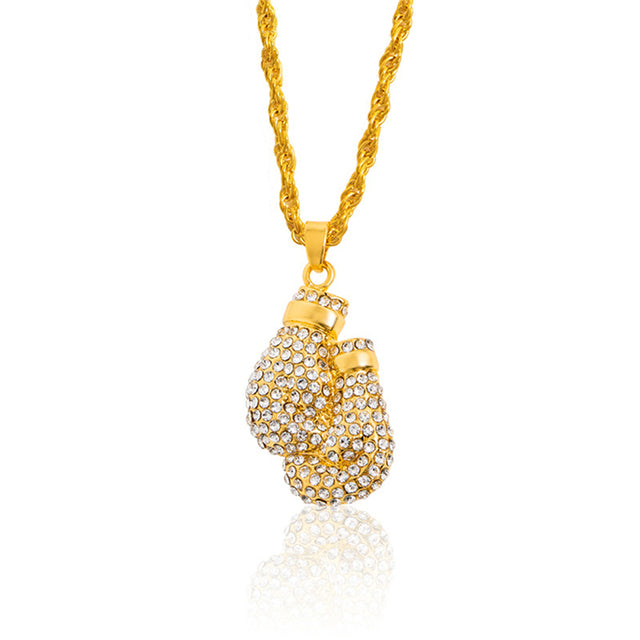 Rope Chain with Boxing Gloves Pendant