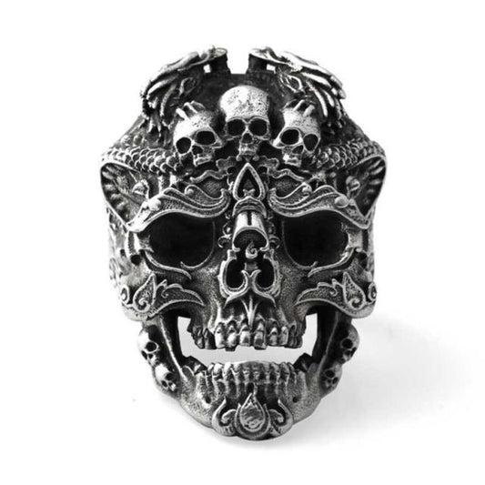 Triple Skull Ring