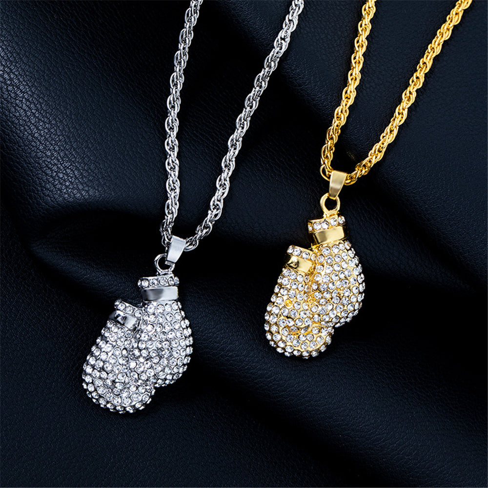 Rope Chain with Boxing Gloves Pendant