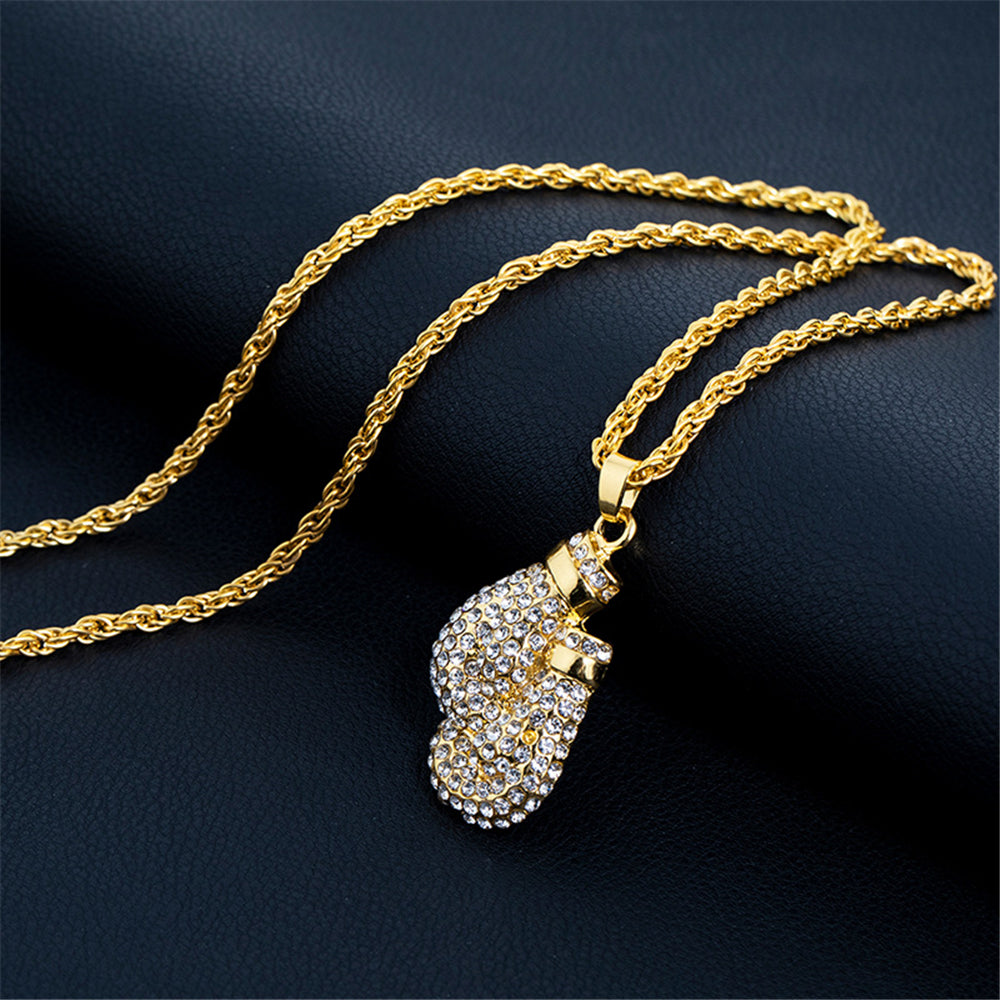 Rope Chain with Boxing Gloves Pendant