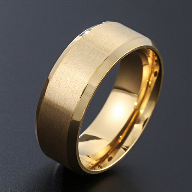 Gold Beveled Edge Ring